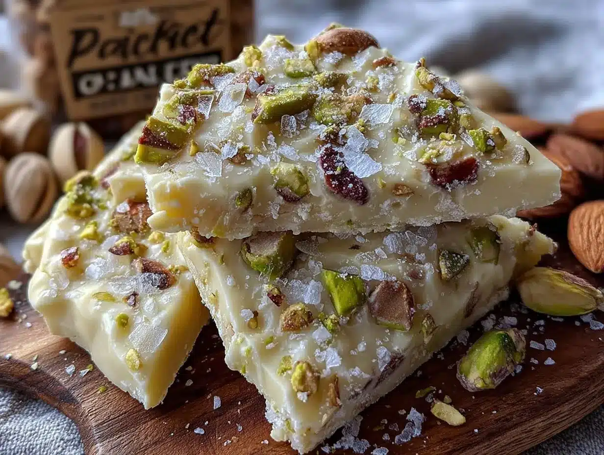 pistachio white chocolate bark preparation steps