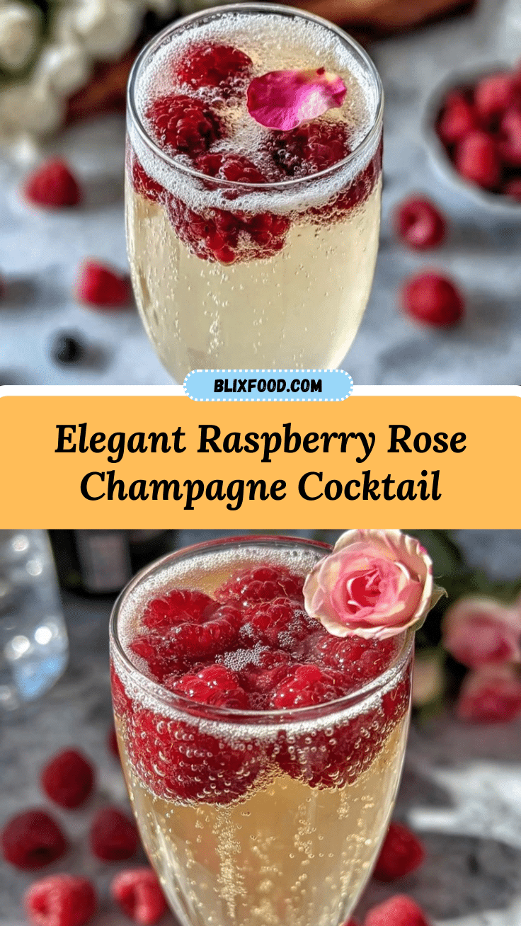 raspberry rose champagne cocktail recipe