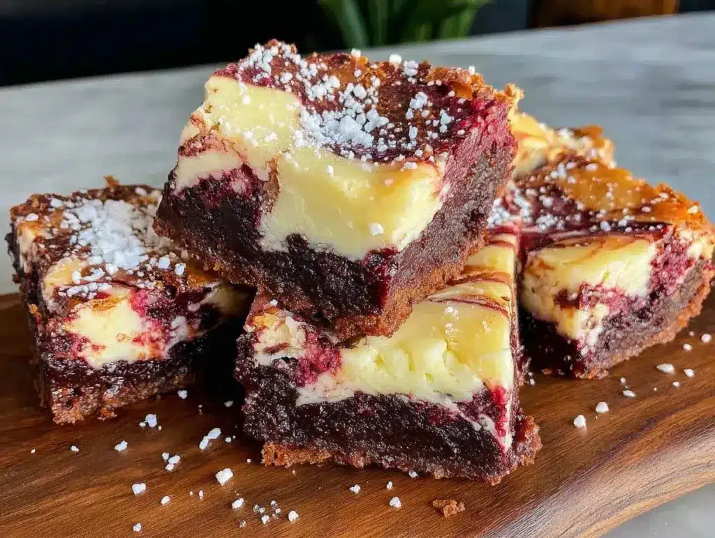 red velvet cheesecake brownies - featured image