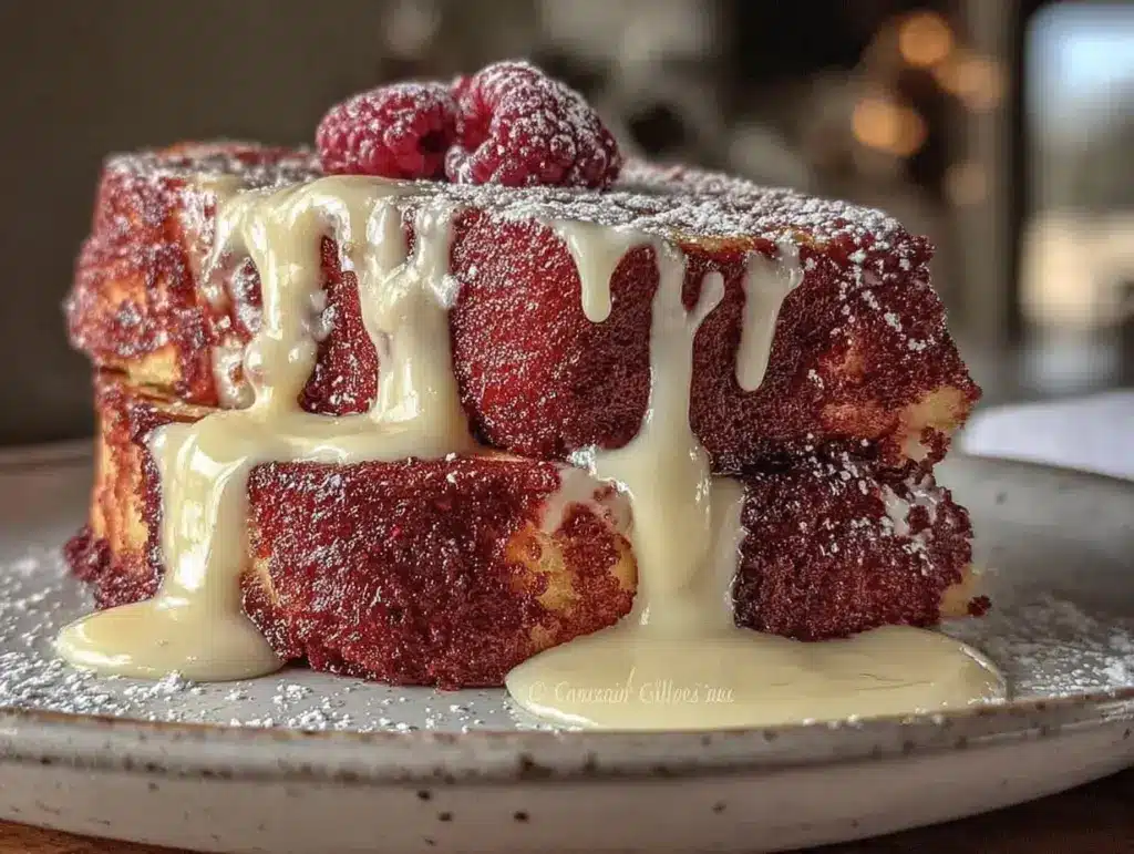 red velvet french toast - featured image