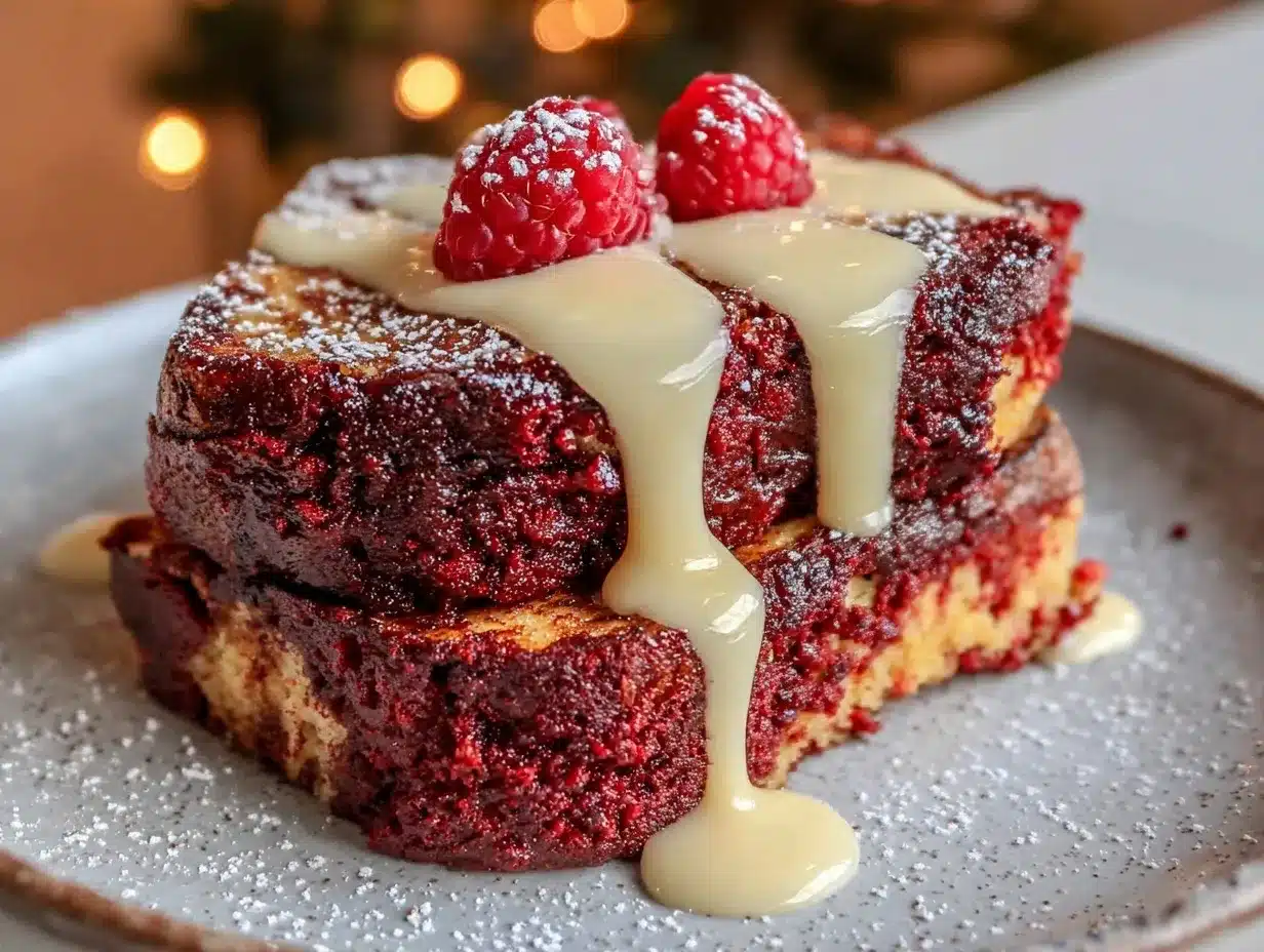red velvet french toast preparation steps