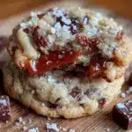 salted caramel chocolate chip cookies - featured image