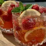 sparkling raspberry lemonade punch - featured image