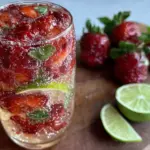 sparkling strawberry basil limeade - featured image