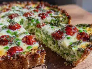 spring vegetable quiche - featured image