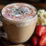 strawberry lavender london fog tea latte - featured image