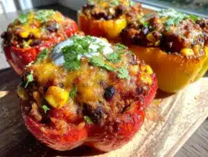 taco stuffed bell peppers - featured image