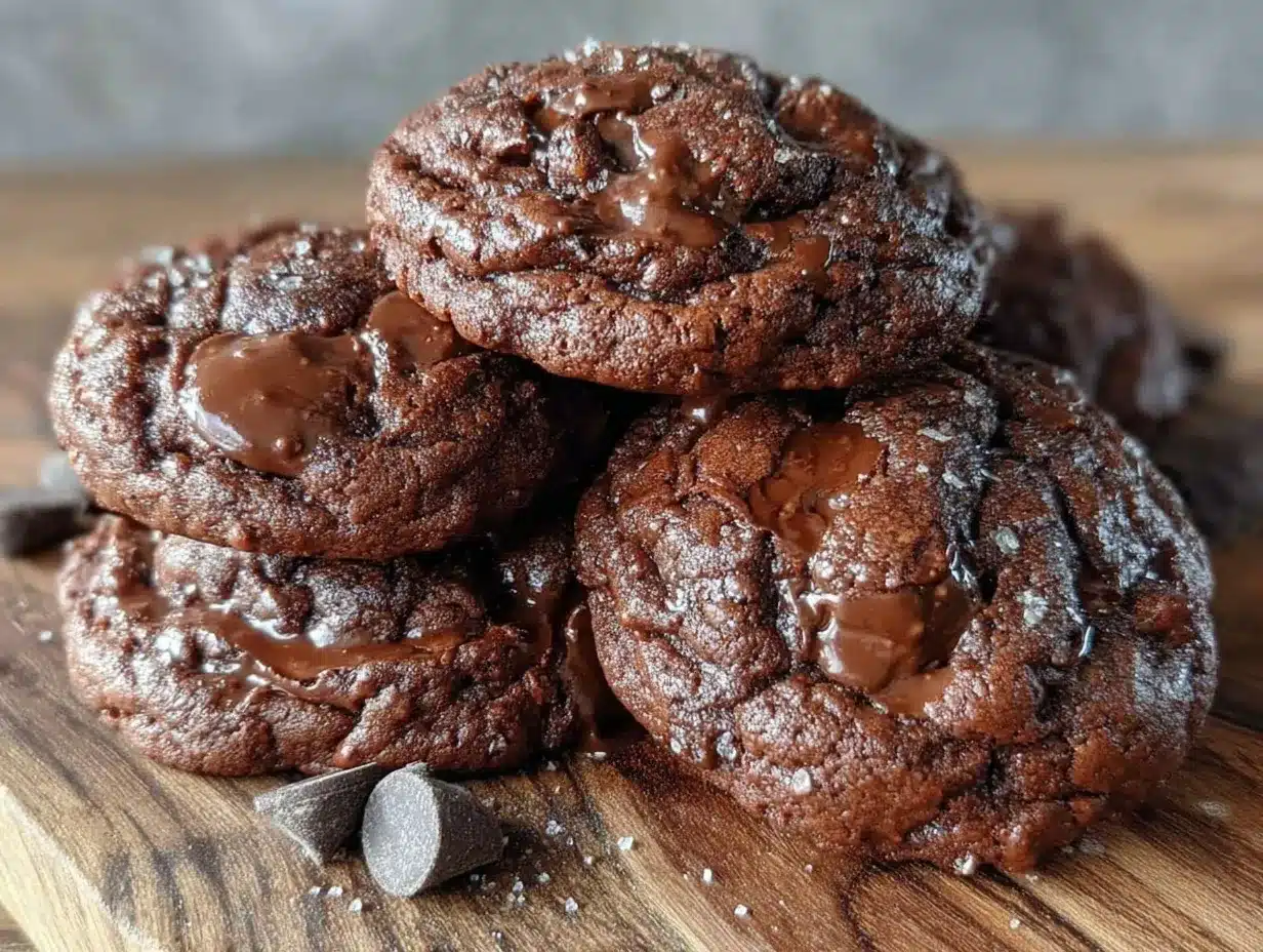 triple chocolate brownie cookies preparation steps