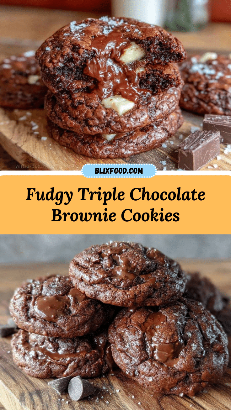 triple chocolate brownie cookies recipe