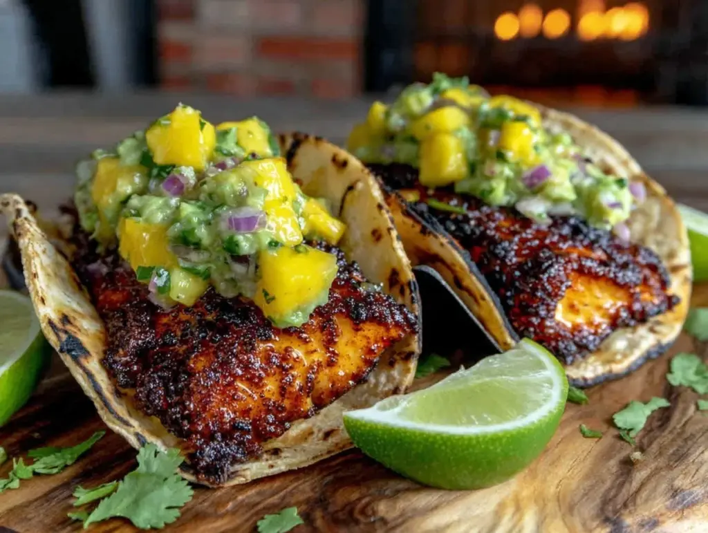 blackened cajun fish tacos - featured image