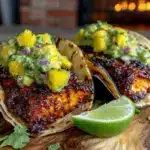 blackened cajun fish tacos - featured image