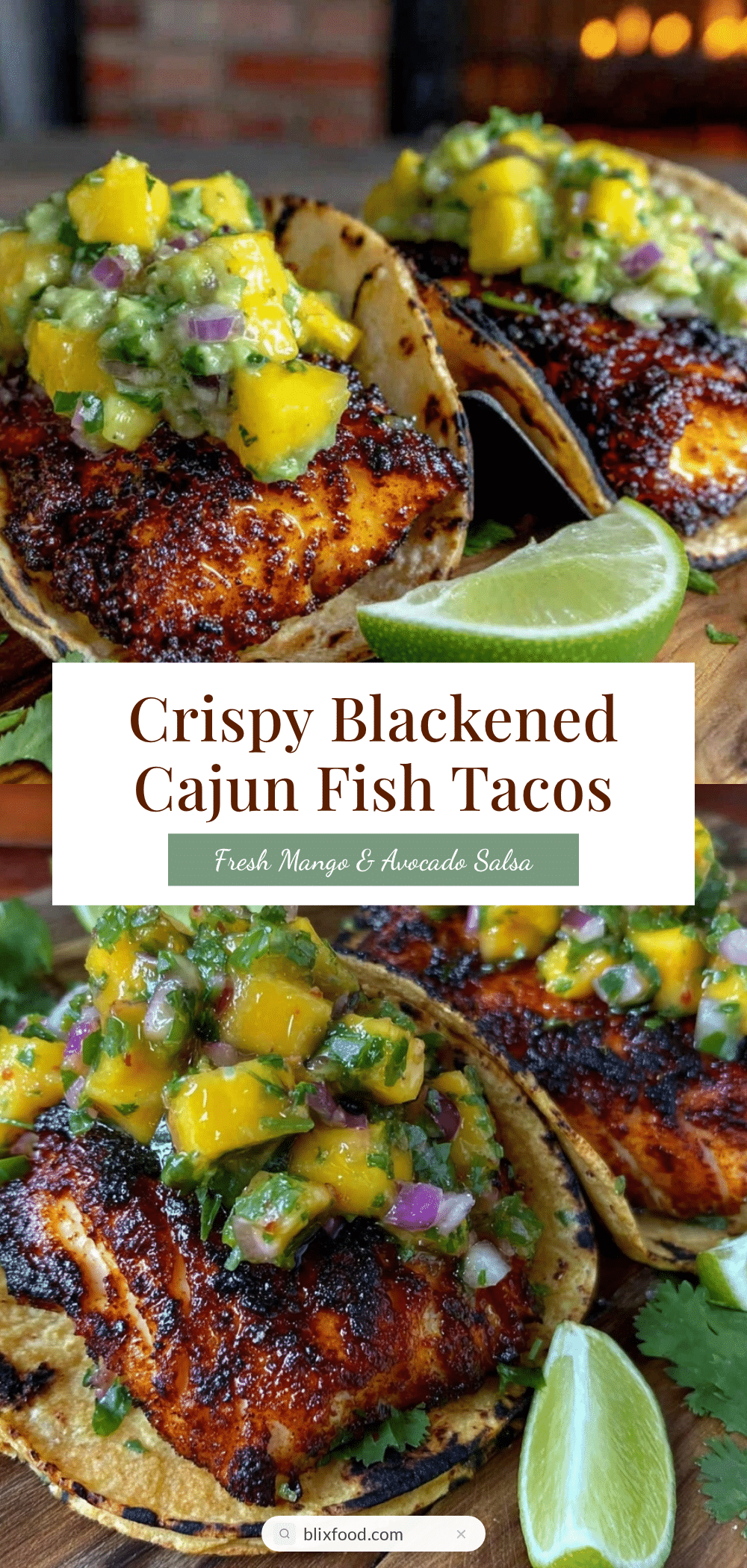 blackened cajun fish tacos recipe