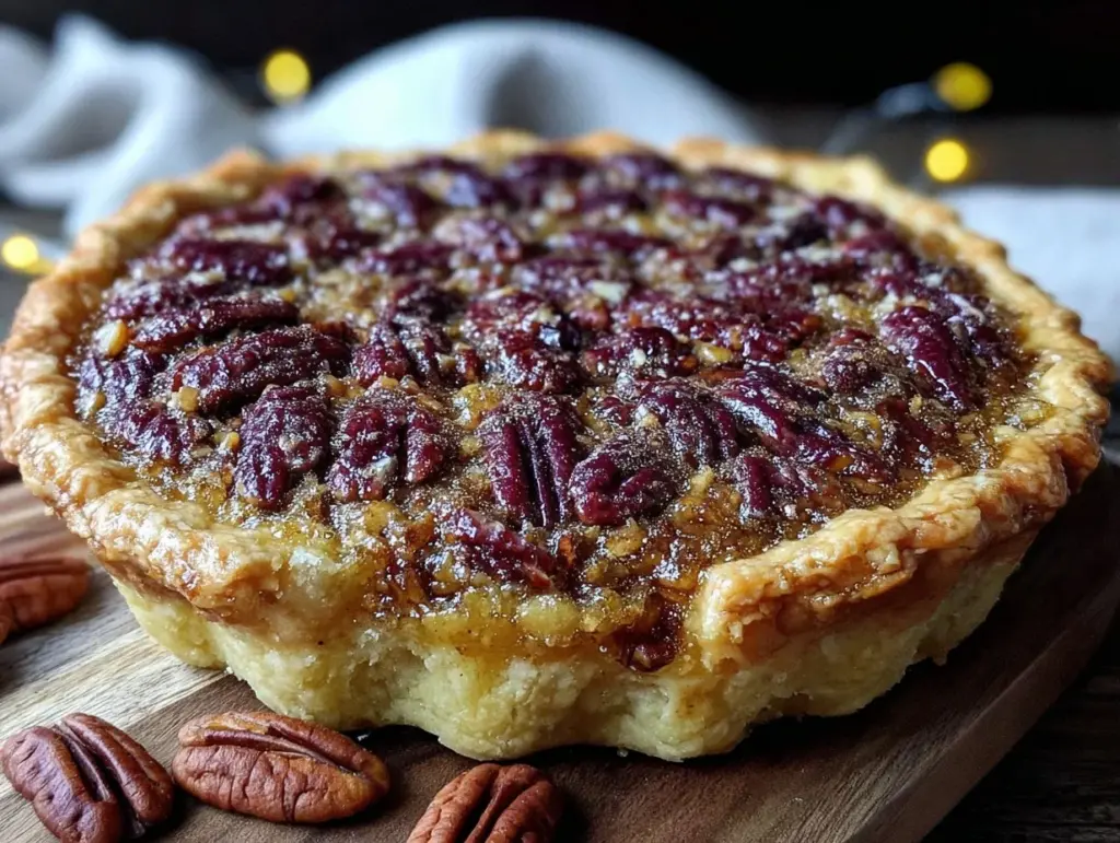 brown butter bourbon pecan pie - featured image