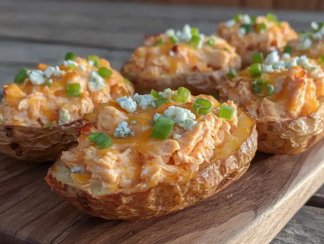 buffalo chicken dip potato skins preparation steps