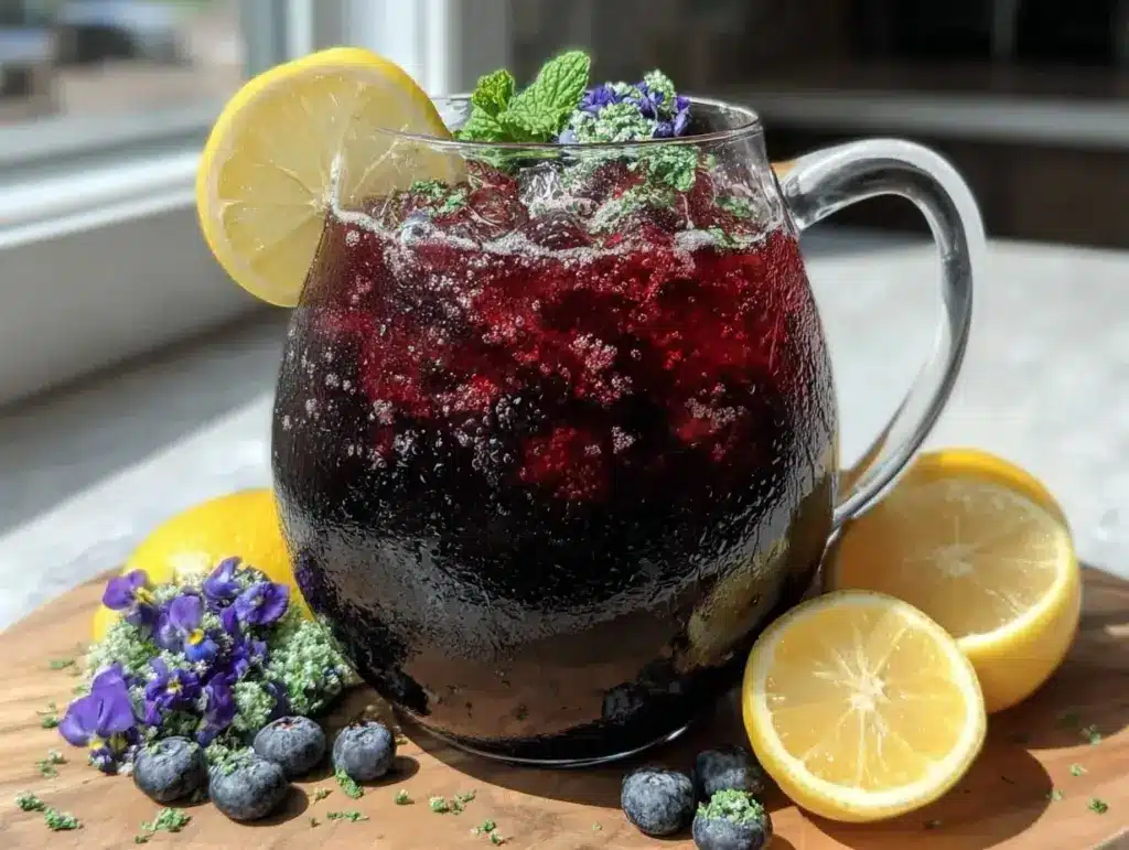 butterfly pea flower lemonade - featured image