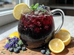 butterfly pea flower lemonade - featured image