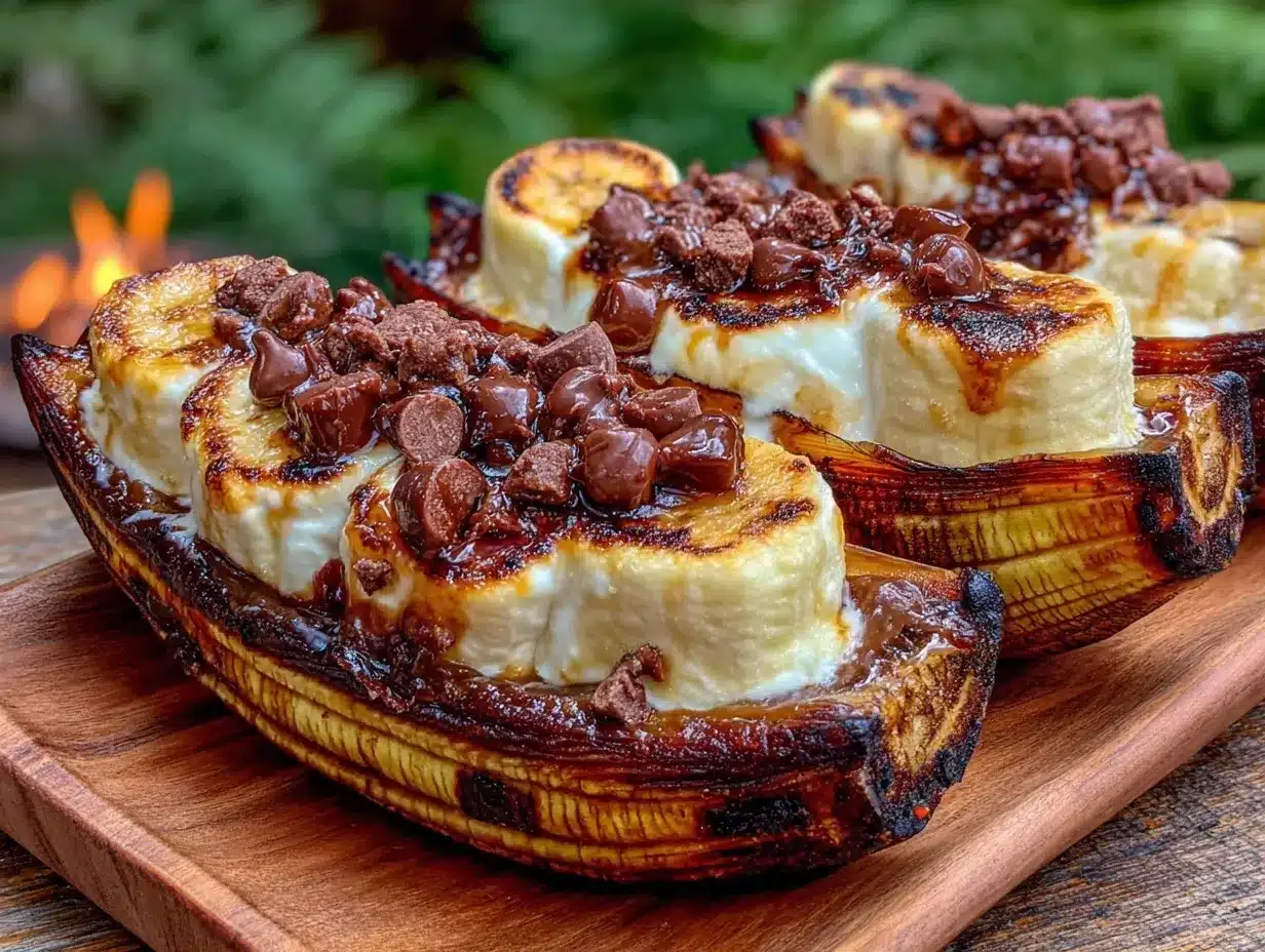 campfire banana boat smores preparation steps