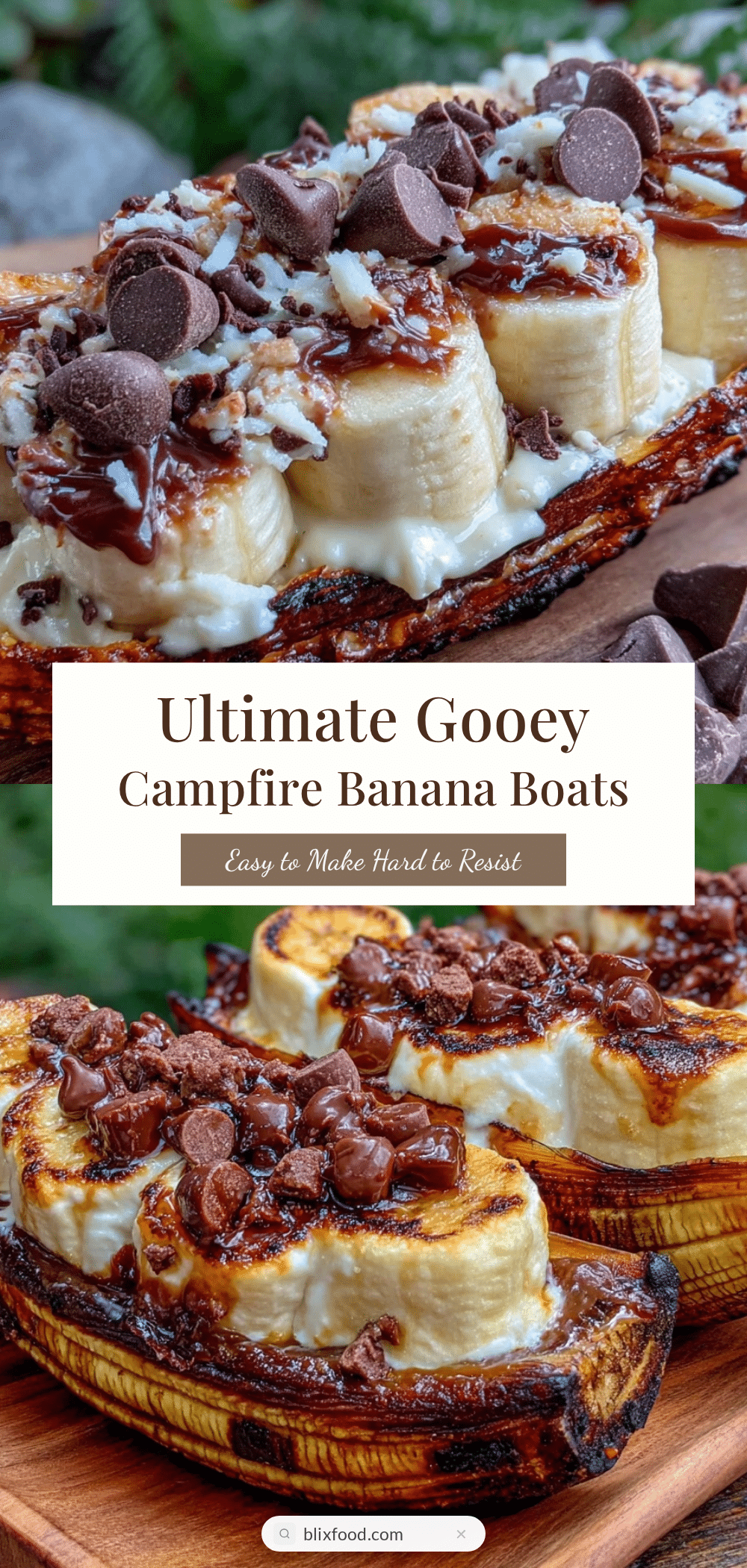 campfire banana boat smores recipe