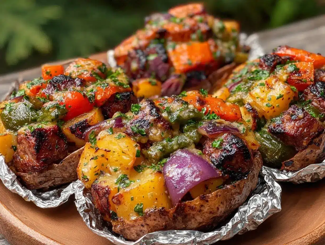 campfire foil packet dinners preparation steps