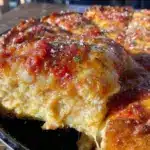 cast iron deep dish pizza - featured image