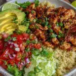cauliflower rice burrito bowl - featured image