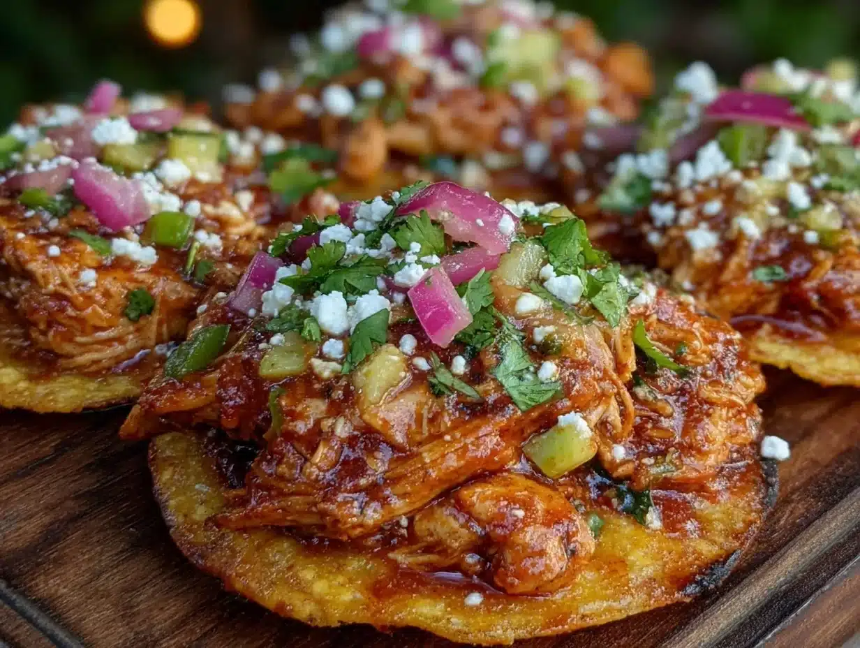 chicken tinga tostadas - featured image