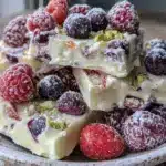 creamy frozen yogurt bark - featured image