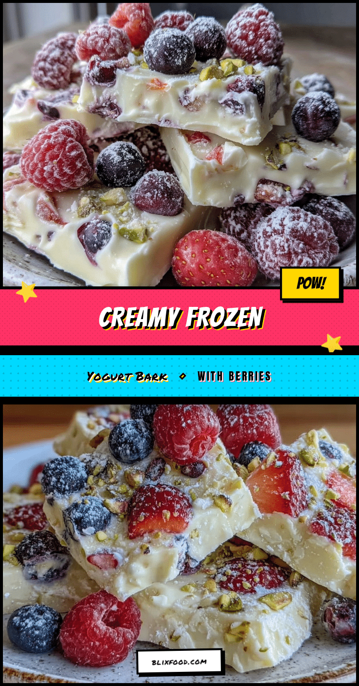 creamy frozen yogurt bark recipe