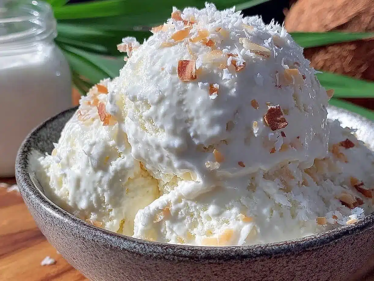 creamy homemade coconut milk ice cream recipe preparation steps