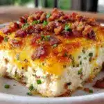 creamy keto crack chicken casserole - featured image