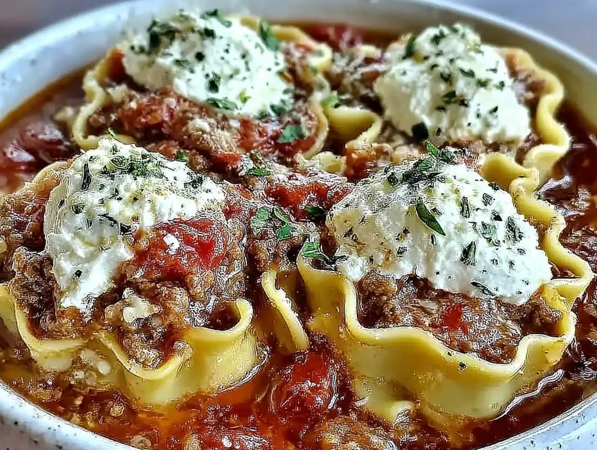 creamy lasagna soup preparation steps