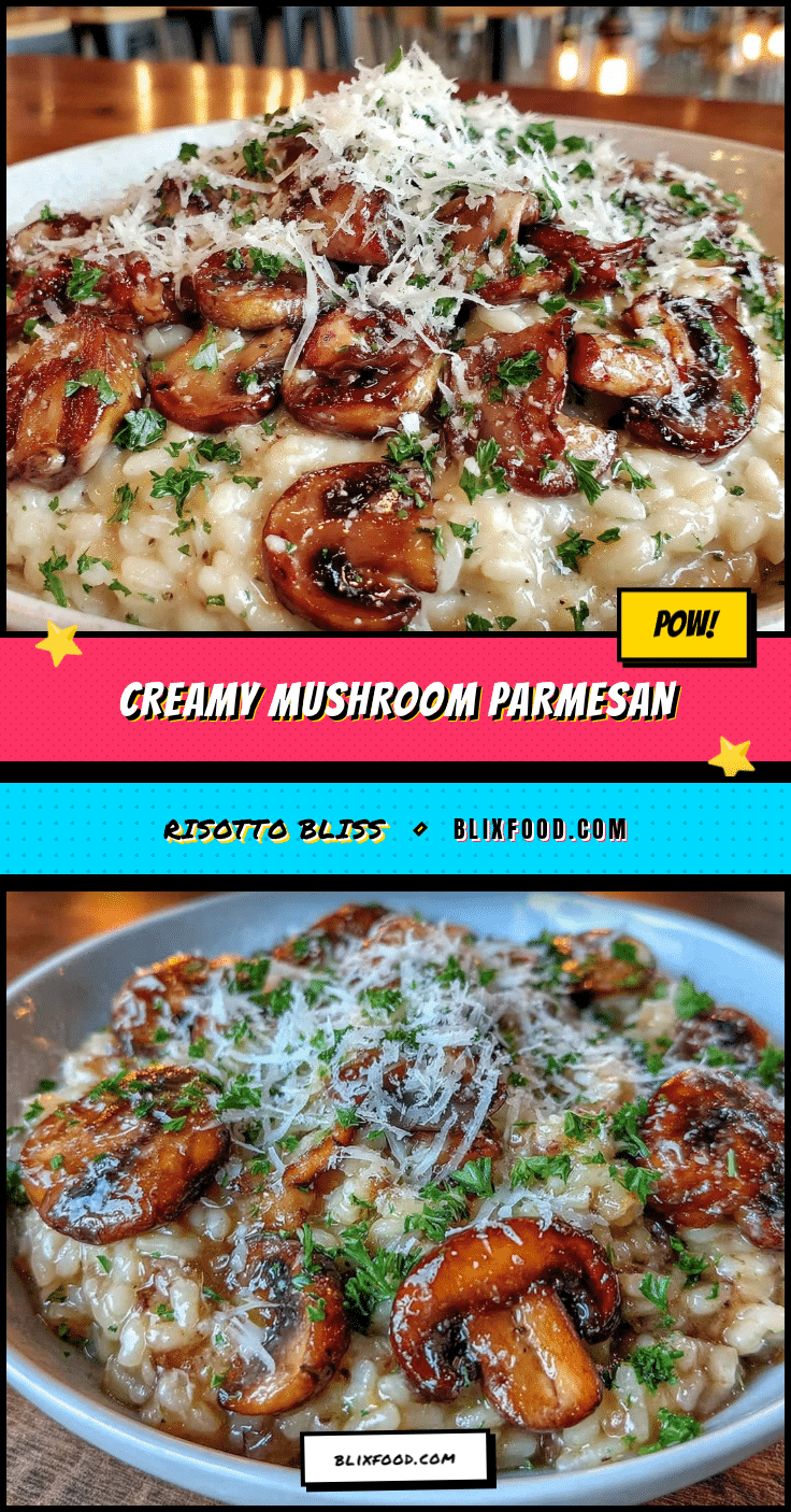 creamy mushroom parmesan risotto recipe