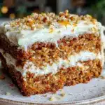 creamy vegan carrot cake - featured image