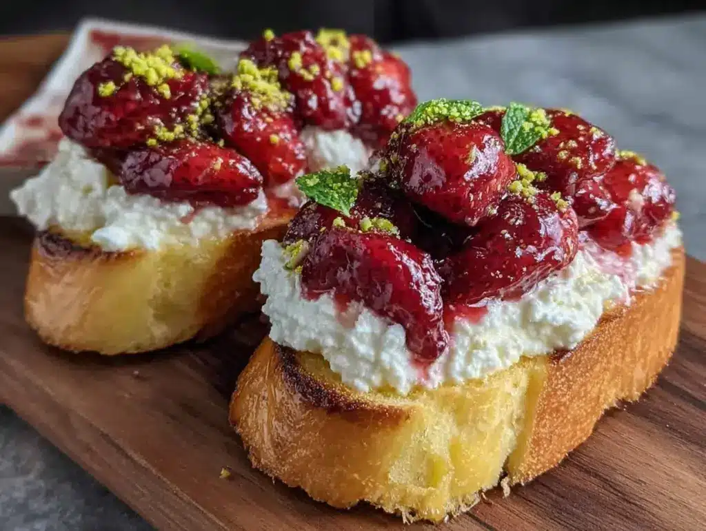 creamy whipped ricotta crostini - featured image