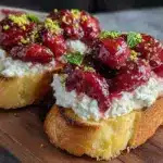 creamy whipped ricotta crostini - featured image