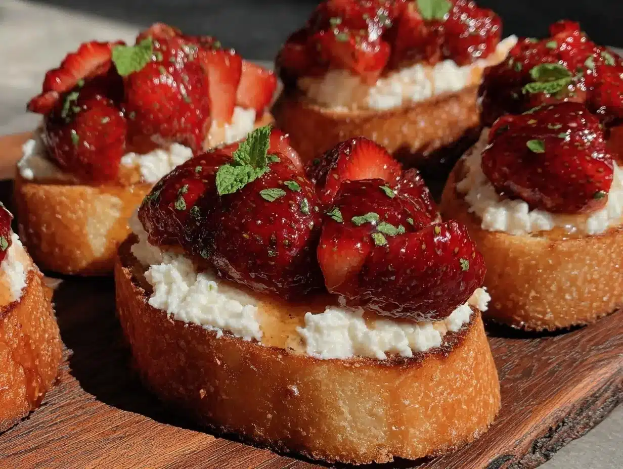 creamy whipped ricotta crostini preparation steps