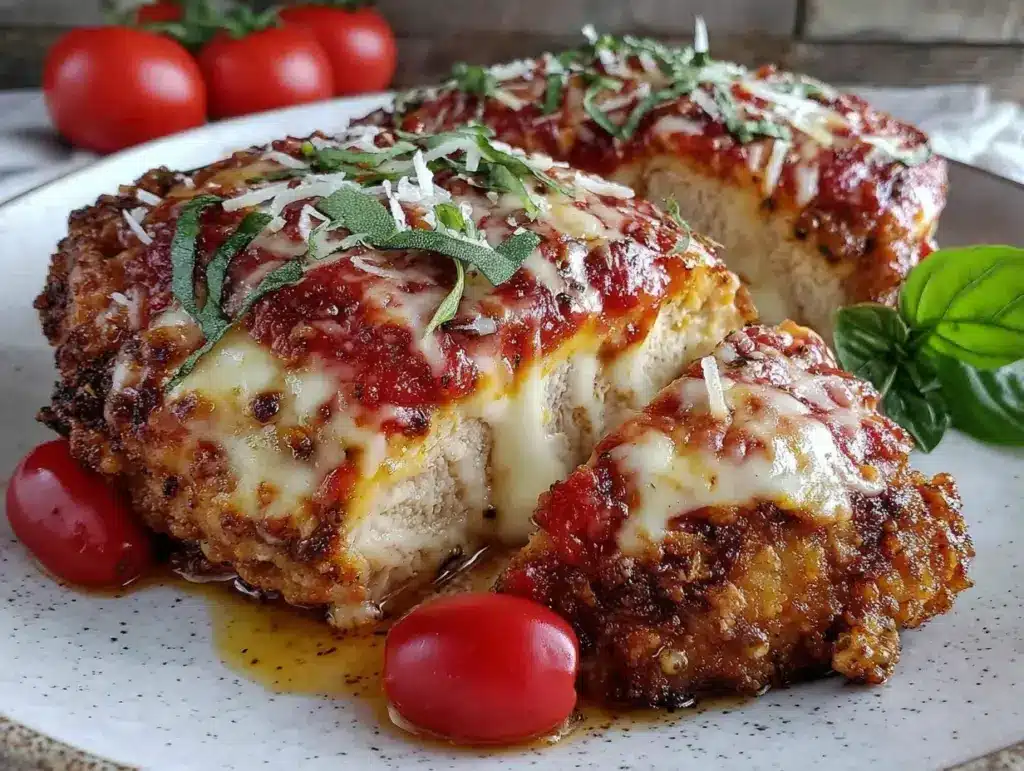 crispy authentic chicken parmesan recipe - featured image