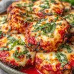 crispy baked eggplant parmesan - featured image