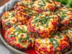 crispy baked eggplant parmesan - featured image