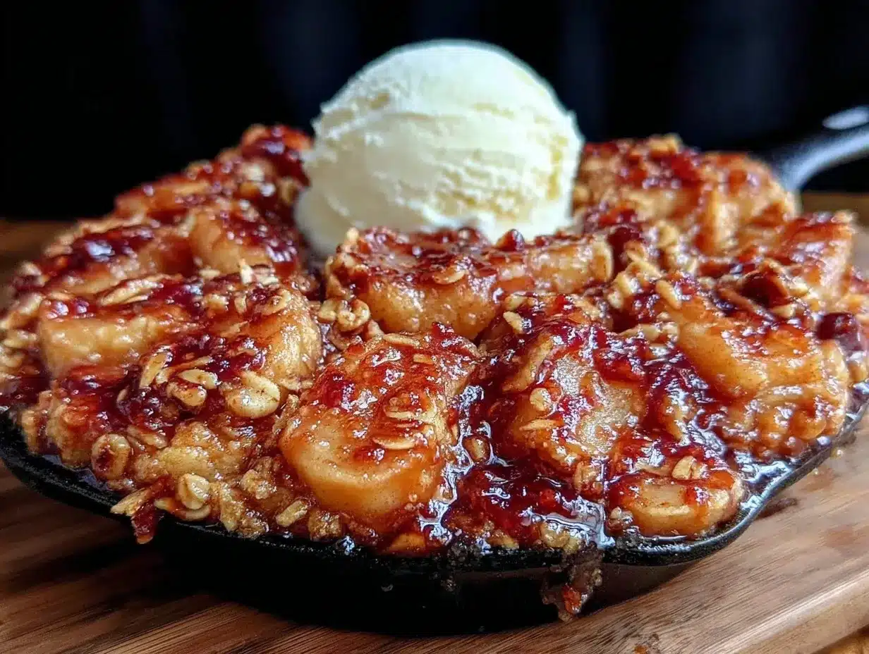 crispy cast iron apple crisp preparation steps