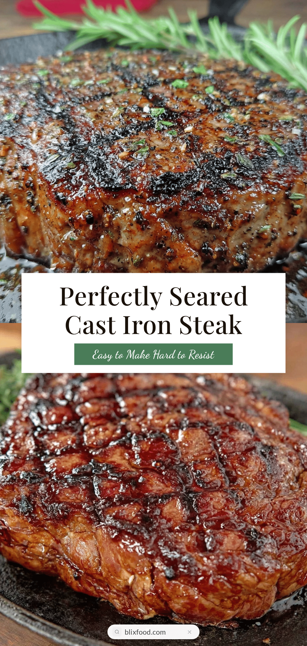 crispy cast iron skillet steak recipe