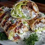 crispy chicken Caesar lavash wrap - featured image