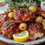 crispy greek lemon chicken and potatoes - featured image