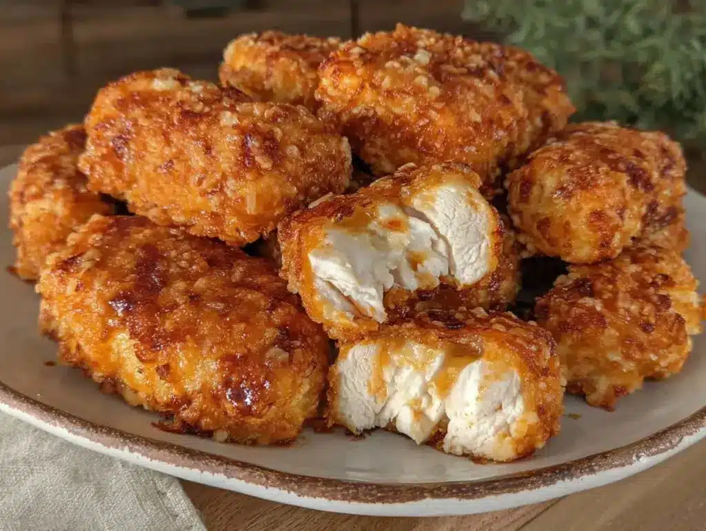 crispy homemade chicken nuggets - featured image