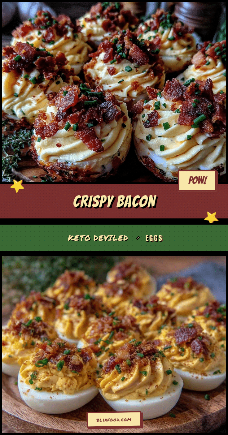 crispy keto deviled eggs with bacon recipe