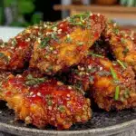crispy korean fried chicken wings - featured image
