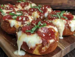 crispy mini pizza bagels - featured image