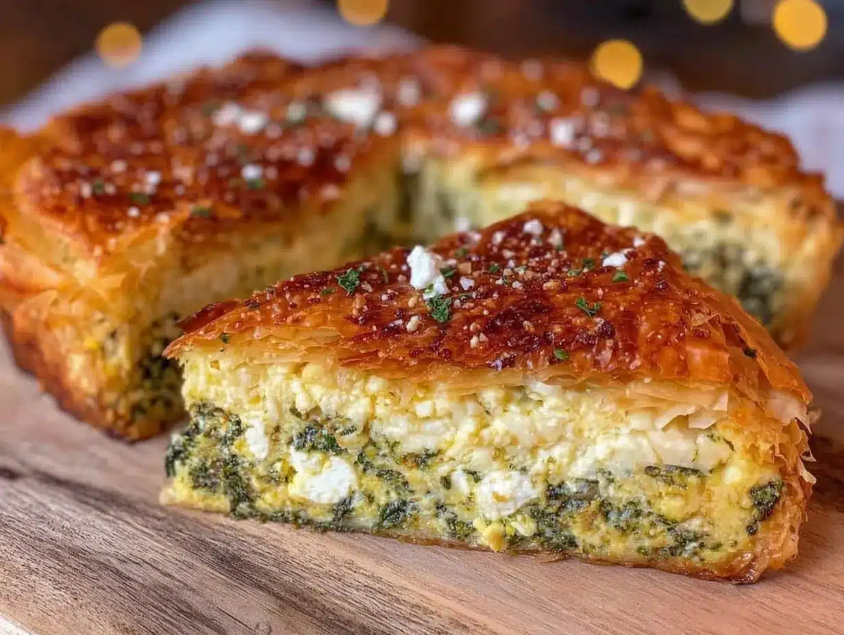 crispy spanakopita spinach pie preparation steps