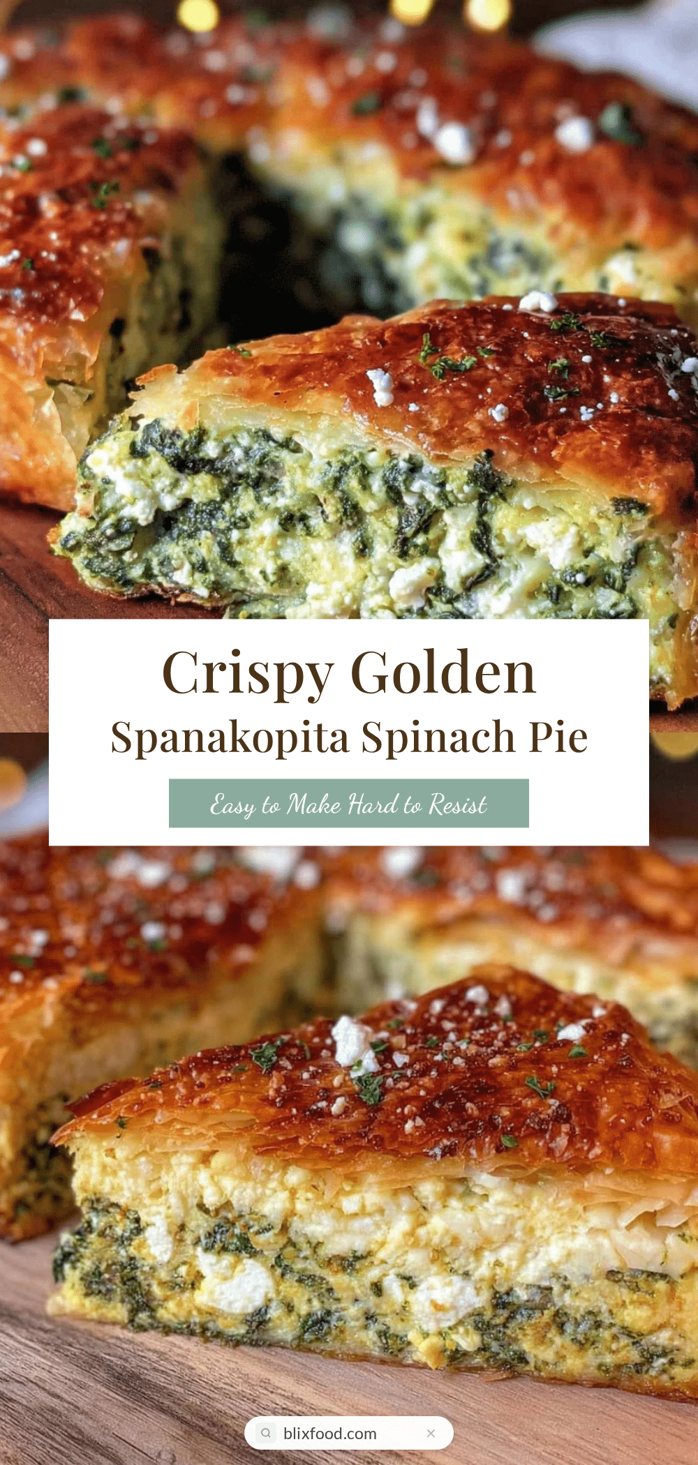 crispy spanakopita spinach pie recipe