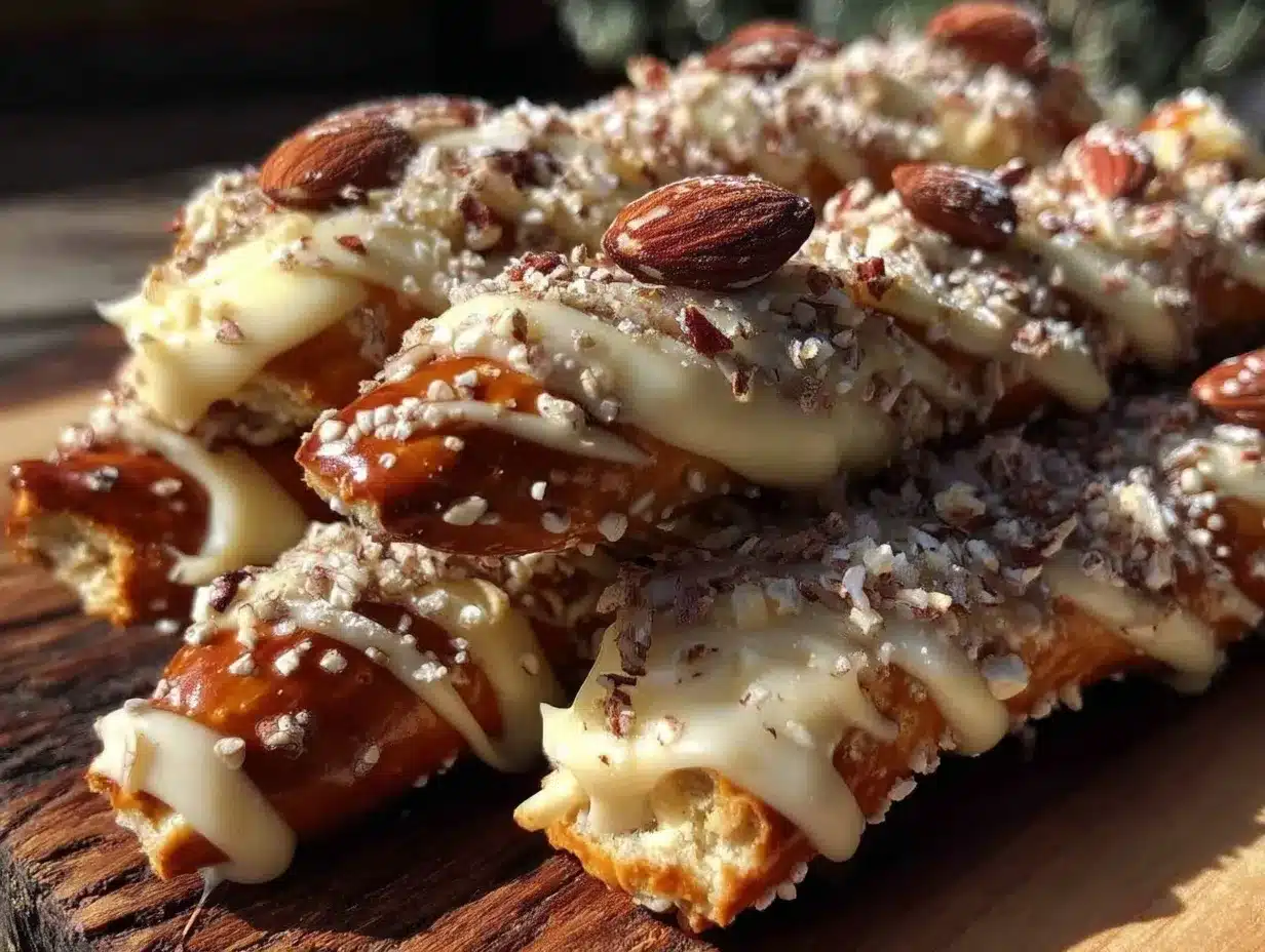 crispy witch finger pretzel rods preparation steps